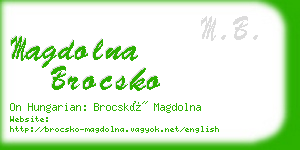 magdolna brocsko business card